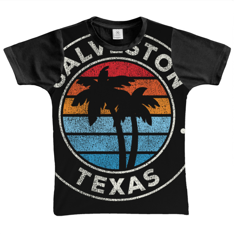 Galveston Texas Tx Vintage Graphic Retro 70s Long Sleeve T Shirt Graphic Youth T-shirt by cm-arts | Artistshot