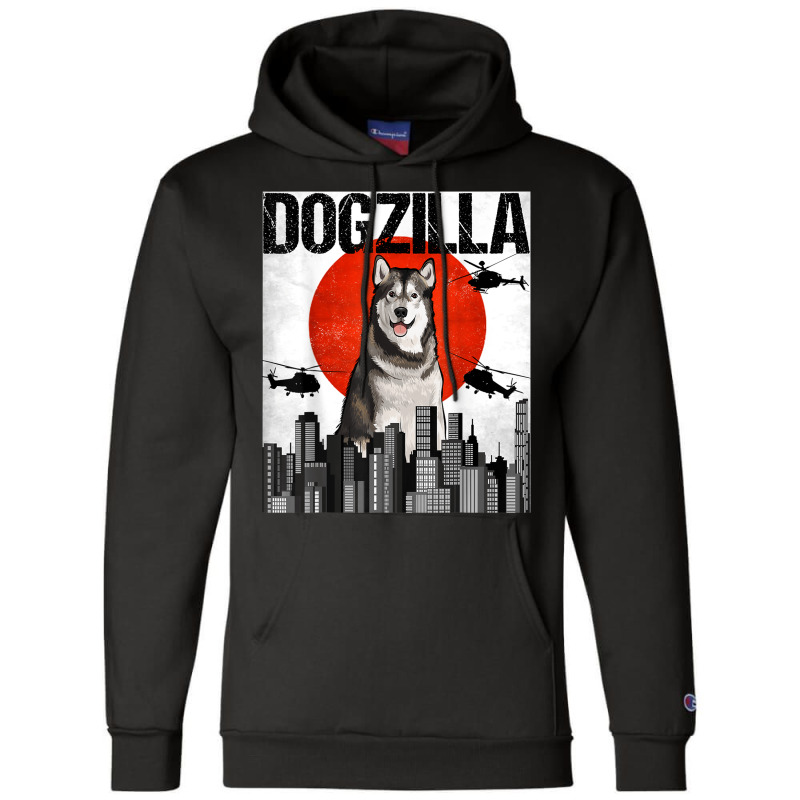 Funny Vintage Japanese Dogzilla Alaskan Malamute Champion Hoodie | Artistshot