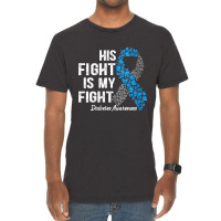 Womens T1d Apparel His Fight Is My Fight Type 1 Diabetes Awareness V N Vintage T-shirt | Artistshot