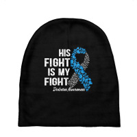 Womens T1d Apparel His Fight Is My Fight Type 1 Diabetes Awareness V N Baby Beanies | Artistshot