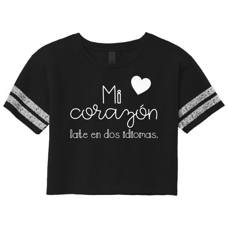 Mi Corazon Late En Dos Idiomas Bilingual Scorecard Crop Tee by KaseyReyes | Artistshot