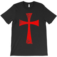 Distressed Crusader Knights Templar Cross T-shirt | Artistshot