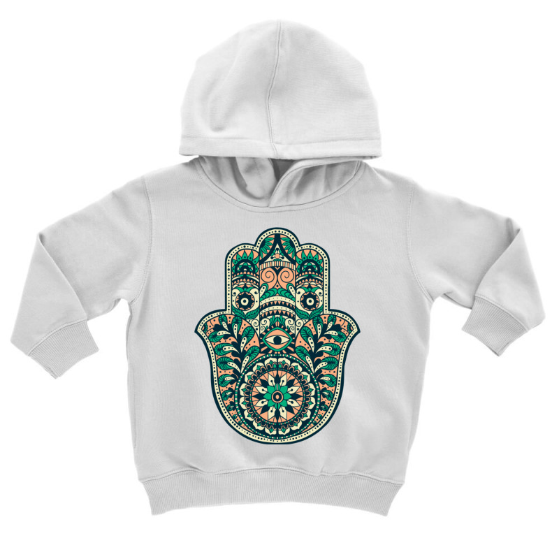 Hamsa Hand Of Fatima Mandala Design Protection Talisman Pullover Hoodi Toddler Hoodie by cm-arts | Artistshot