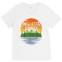 From Mellette County South Dakota Vintage Sunset T Shirt V-neck Tee | Artistshot