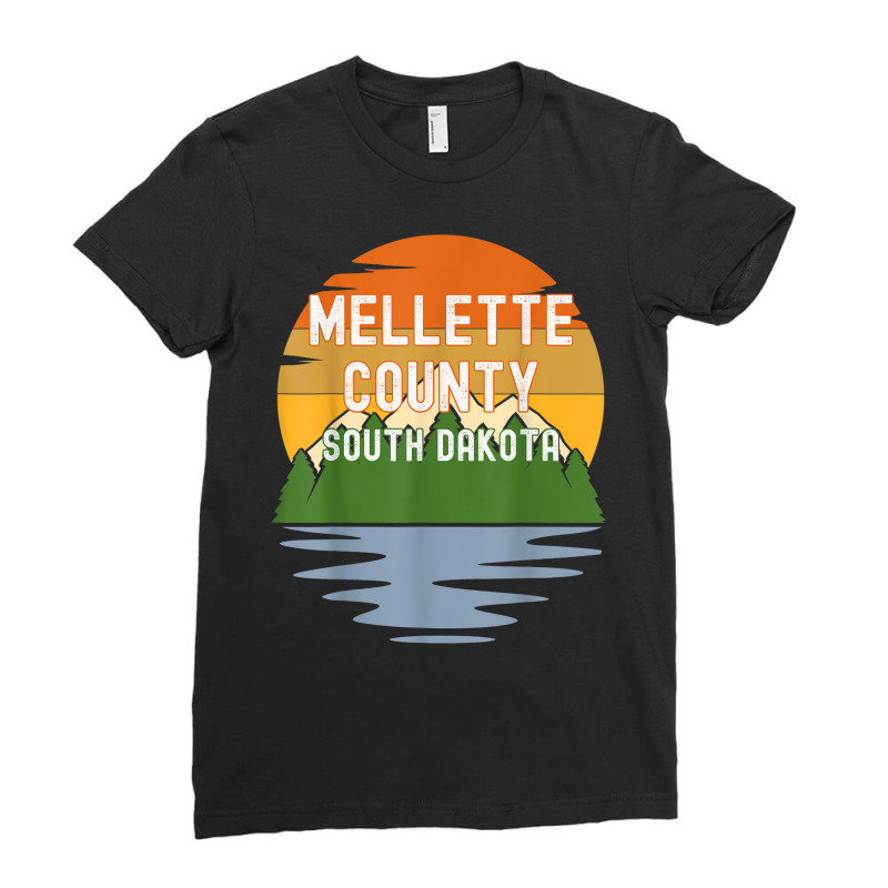 From Mellette County South Dakota Vintage Sunset T Shirt Ladies Fitted T-Shirt by cm-arts | Artistshot