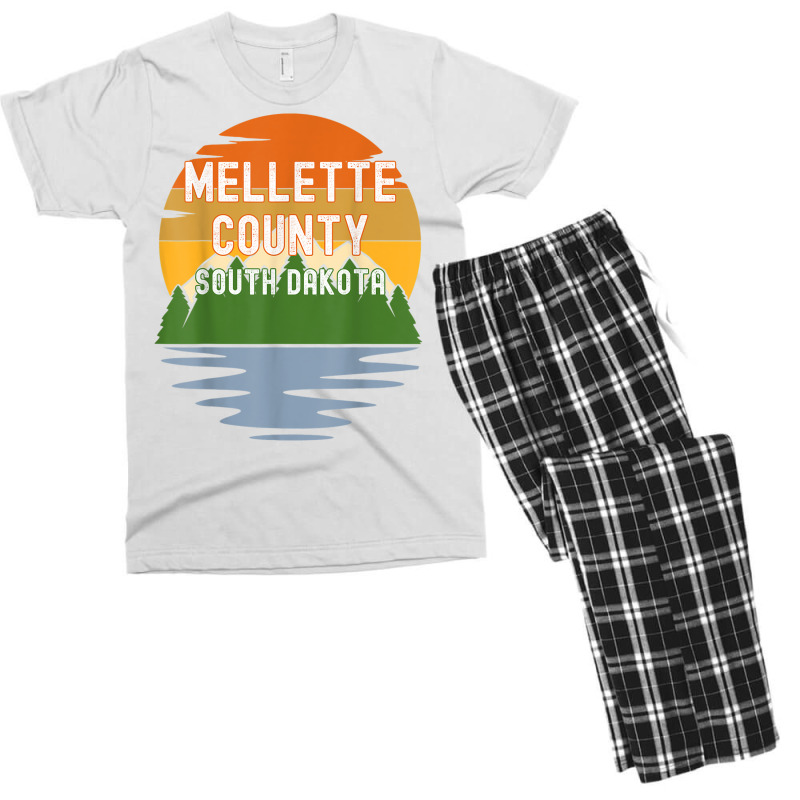 From Mellette County South Dakota Vintage Sunset T Shirt Men's T-shirt Pajama Set by cm-arts | Artistshot