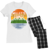 From Mellette County South Dakota Vintage Sunset T Shirt Women's Pajamas Set | Artistshot