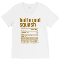 Thanksgiving Christmas Butternut Squash Nutritional Facts T Shirt V-neck Tee | Artistshot