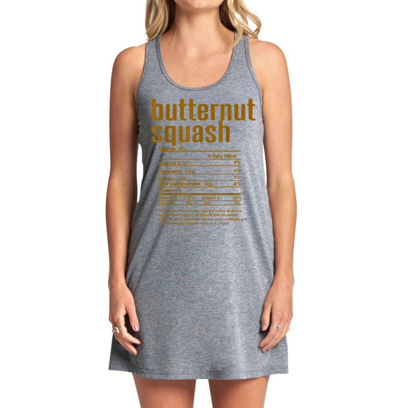 Thanksgiving Christmas Butternut Squash Nutritional Facts T Shirt Tank Dress by cm-arts | Artistshot