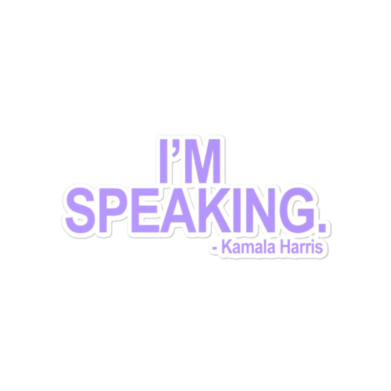 I'm Speaking   Kamala (lavender) Premium T Shirt Sticker | Artistshot