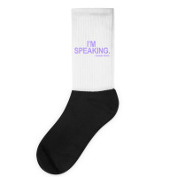 I'm Speaking   Kamala (lavender) Premium T Shirt Socks | Artistshot