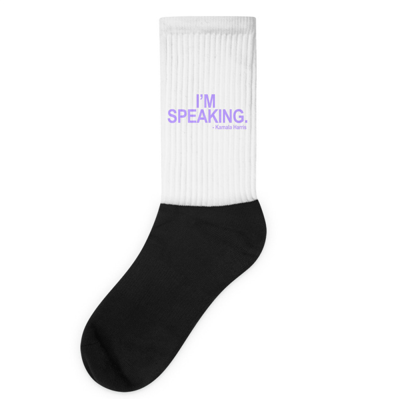 I'm Speaking   Kamala (lavender) Premium T Shirt Socks | Artistshot