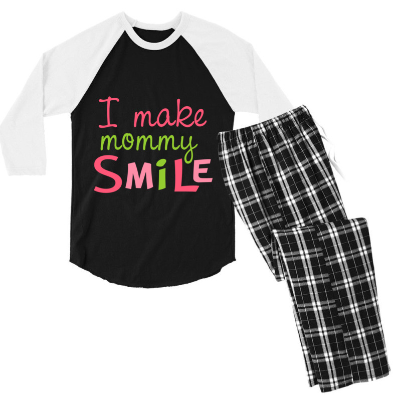 I Make Mommy Smile Men's 3/4 Sleeve Pajama Set | Artistshot