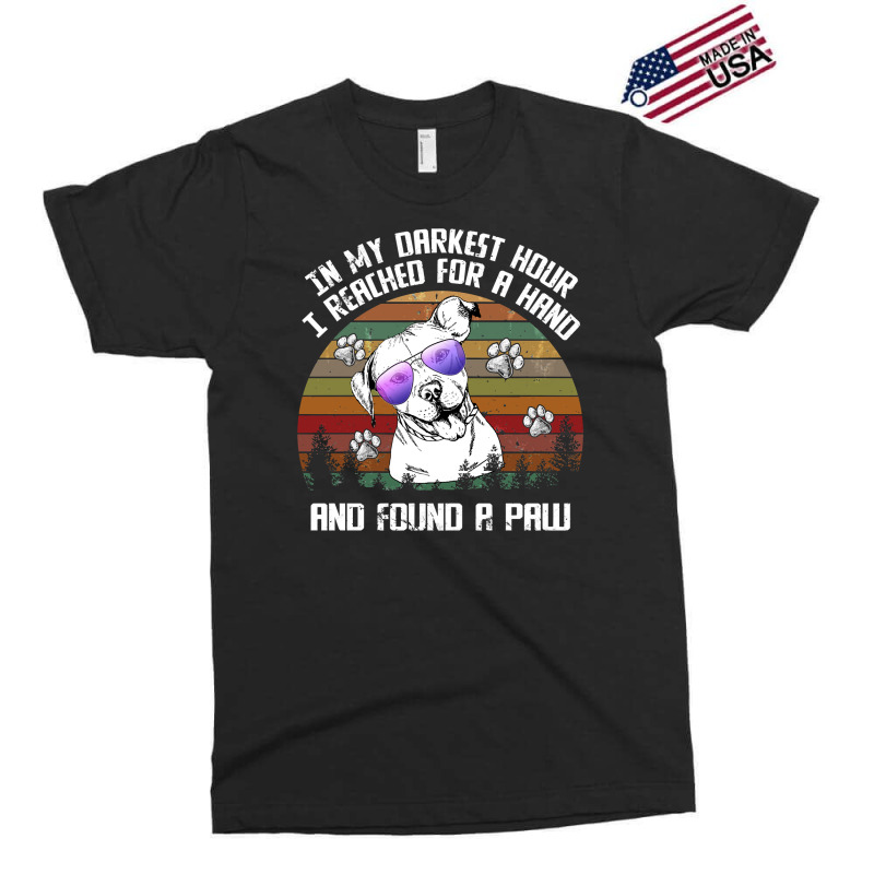 Pitbull Lover Dog I Reach For A Hand And Found A Paw Pitbull Paw Pitbu Exclusive T-shirt | Artistshot