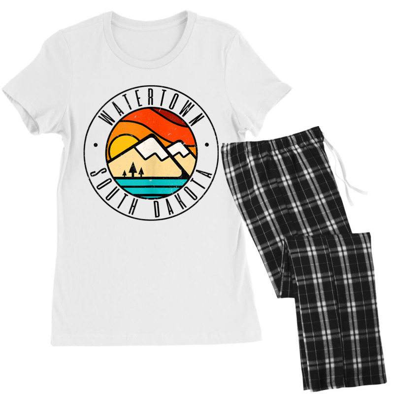 Minimalist Outdoors Watertown South Dakota Sd Tank Top Women's Pajamas Set by cm-arts | Artistshot