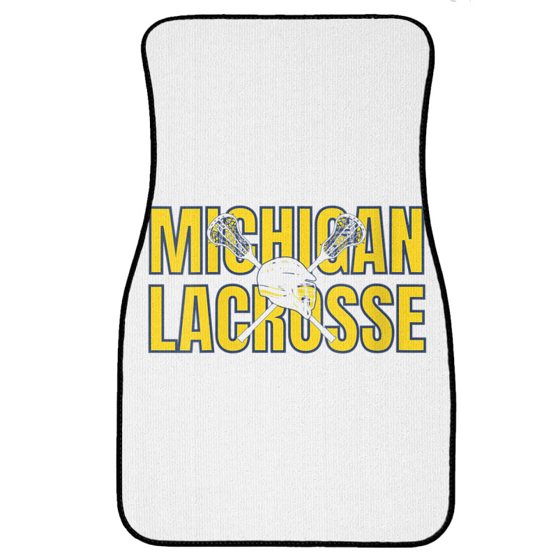 Womens Michigan Lacrosse Helmet Mi Lax The Wolverine State Gift V Neck Front Car Mat | Artistshot