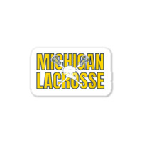 Womens Michigan Lacrosse Helmet Mi Lax The Wolverine State Gift V Neck Sticker | Artistshot