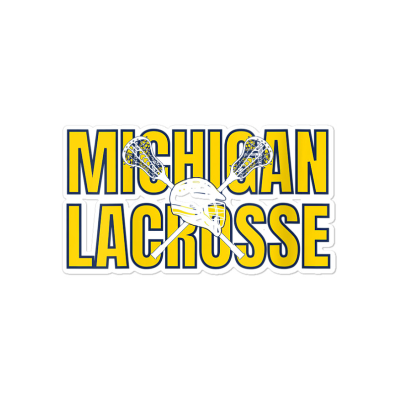 Womens Michigan Lacrosse Helmet Mi Lax The Wolverine State Gift V Neck Sticker | Artistshot