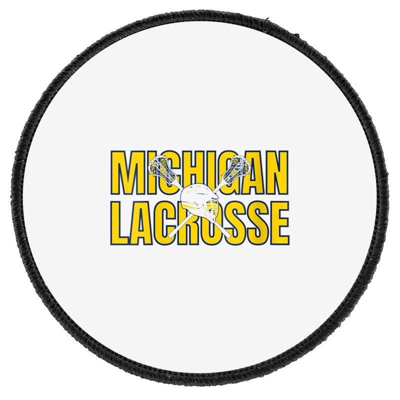 Womens Michigan Lacrosse Helmet Mi Lax The Wolverine State Gift V Neck Round Patch | Artistshot