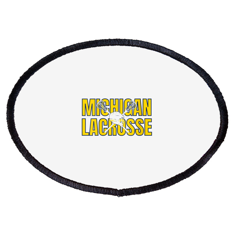 Womens Michigan Lacrosse Helmet Mi Lax The Wolverine State Gift V Neck Oval Patch | Artistshot