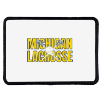 Womens Michigan Lacrosse Helmet Mi Lax The Wolverine State Gift V Neck Rectangle Patch | Artistshot