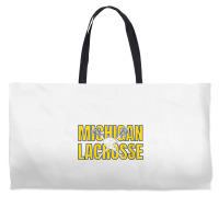 Womens Michigan Lacrosse Helmet Mi Lax The Wolverine State Gift V Neck Weekender Totes | Artistshot