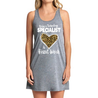 Being A Technology Specialist Is Heart Work, Teacher Leopard T Shirt Tank Dress | Artistshot