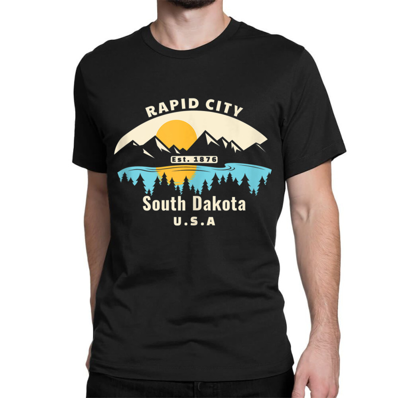 Rapid City South Dakota Souvenir Mountain Sunset River Tank Top Classic T-shirt by cm-arts | Artistshot