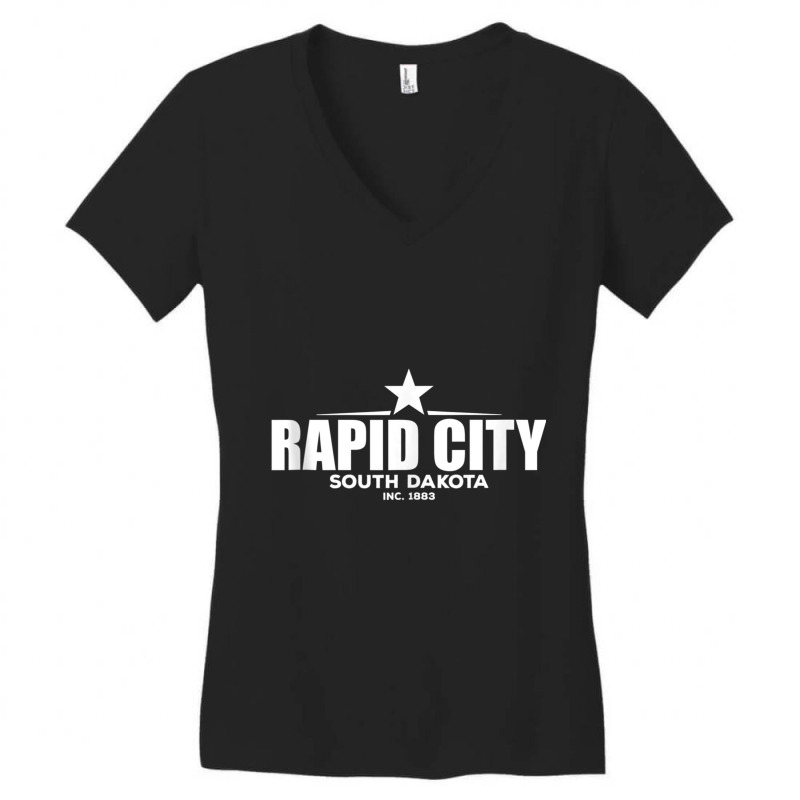 Rapid City South Dakota Tank Top Women's V-Neck T-Shirt by cm-arts | Artistshot