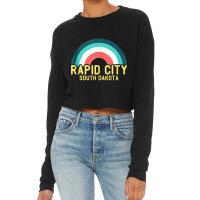 Rapid City South Dakota Vintage Retro Rainbow Tank Top Cropped Sweater | Artistshot