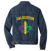 Galveston Texas Mardi Gras Fleur De Lis Symbol T Shirt Men Denim Jacket | Artistshot