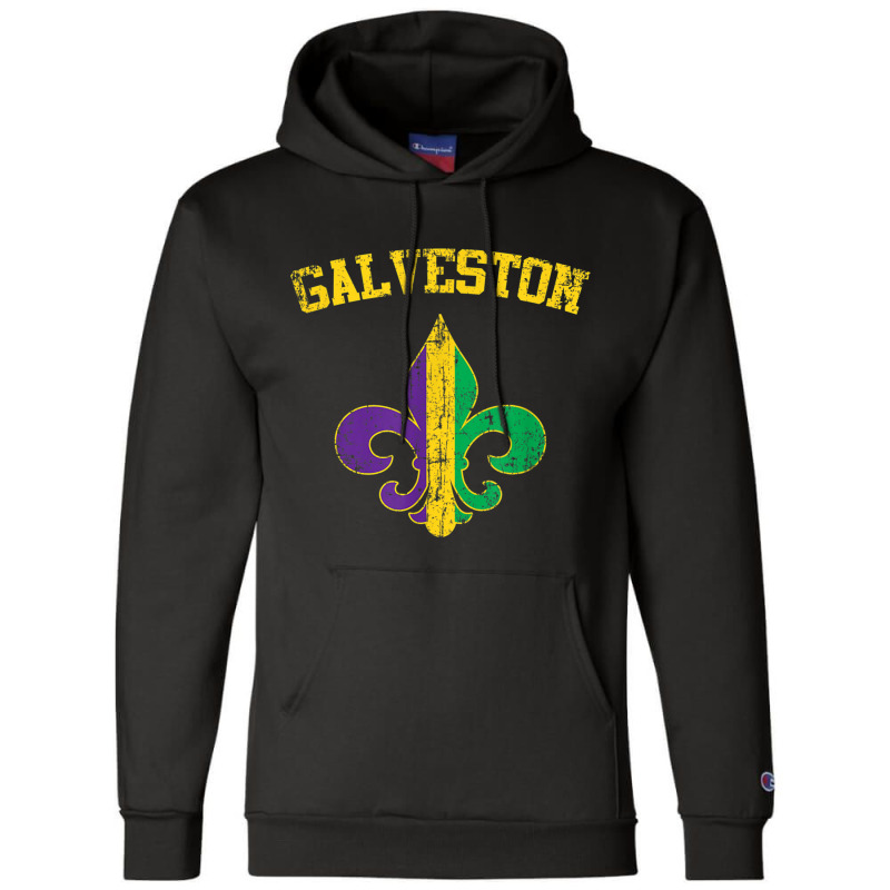 Galveston Texas Mardi Gras Fleur De Lis Symbol T Shirt Champion Hoodie by cm-arts | Artistshot