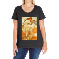 Alphonse Mucha   Art Ladies Curvy T-shirt | Artistshot