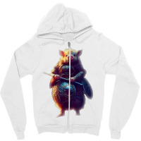 Cute Piggy Viking Character Dynamic Pose Armor Helmet T Shirt Zipper Hoodie | Artistshot