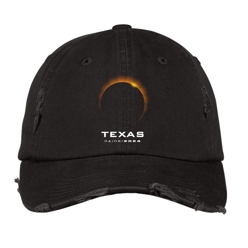 Total Solar Eclipse 2024 Texas Long Sleeve T Shirt Vintage Cap by cm-arts | Artistshot