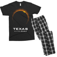 Total Solar Eclipse 2024 Texas Long Sleeve T Shirt Men's T-shirt Pajama Set | Artistshot