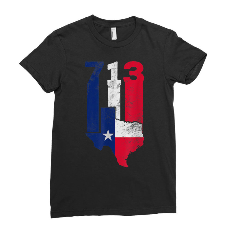 Houston City In Texas The Lone Star State For 713 T Shirt Ladies Fitted T-Shirt by cm-arts | Artistshot