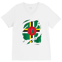 Dominica Flag Shirt T Shirt V-neck Tee | Artistshot