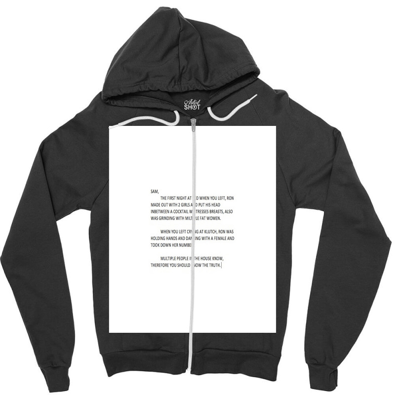 Letter To Sammi Jersey Shore Graphic Zipper Hoodie | Artistshot