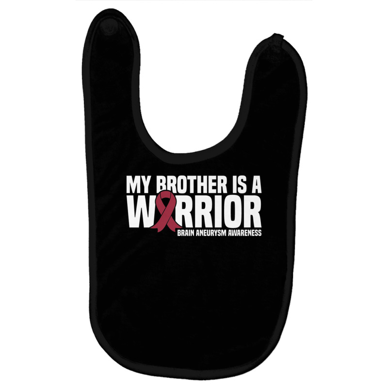 My Brother Is A Warrior Brain Aneurysm Awareness Premium T Shirt Baby Bibs by cm-arts | Artistshot