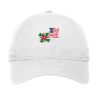 Dominica Usa Dominican American Flag Pullover Hoodie Adjustable Cap | Artistshot