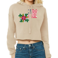 Dominica Usa Dominican American Flag Pullover Hoodie Cropped Hoodie | Artistshot