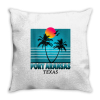 Port Aransas Texas Summer Tee Tank Top Throw Pillow | Artistshot