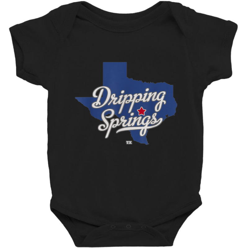 Dripping Springs Texas Tx Map T Shirt Baby Bodysuit | Artistshot