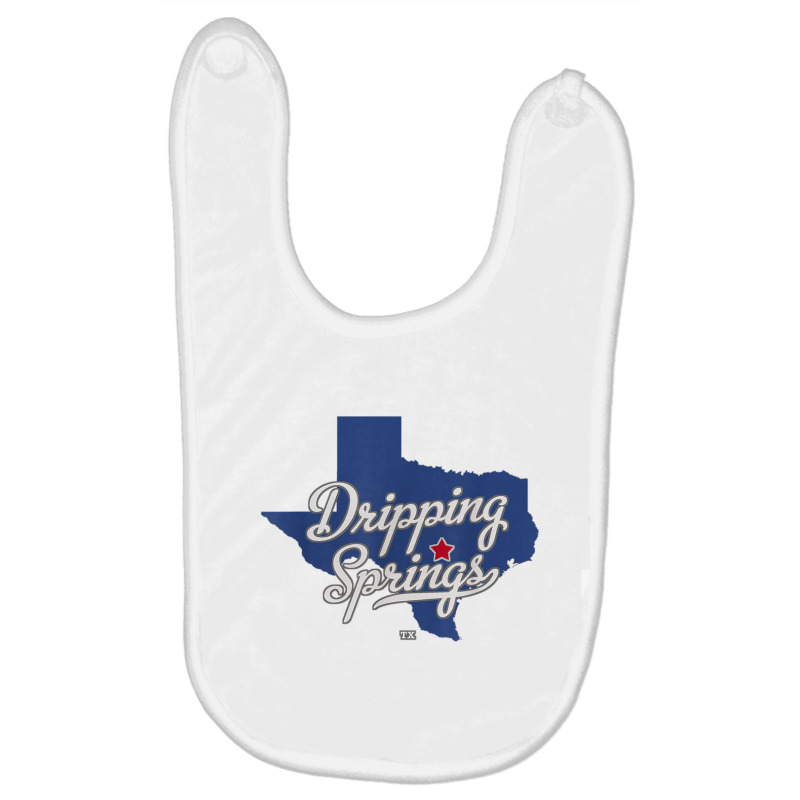 Dripping Springs Texas Tx Map T Shirt Baby Bibs | Artistshot