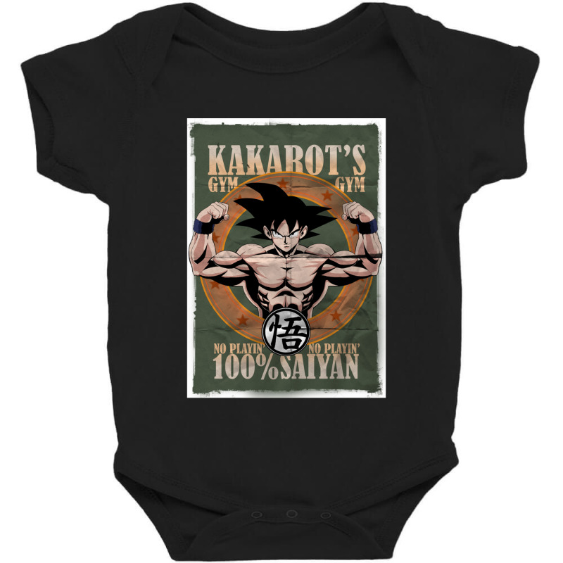 Sangoku S Gym 100 Saiyan Baby Bodysuit by SANDRAWILLIAMS | Artistshot