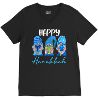 Happy Hanukkah Gnomes Menorah Dreidel Jewish Holiday T Shirt V-neck Tee | Artistshot