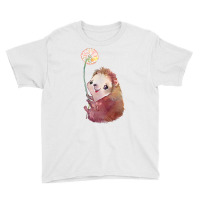 Cute Hedgehog Holding A Dandelion Flower T Shirt Youth Tee | Artistshot