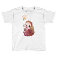 Cute Hedgehog Holding A Dandelion Flower T Shirt Toddler T-shirt | Artistshot