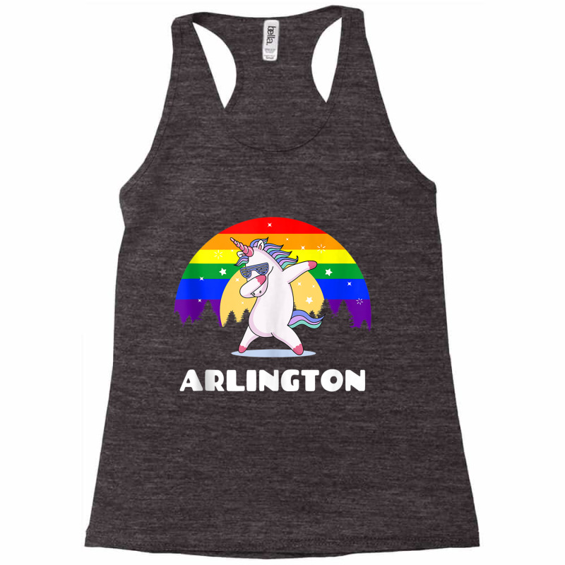 Arlington Texas   Lgbtq Gay Pride Rainbow Tank Top Racerback Tank by cm-arts | Artistshot